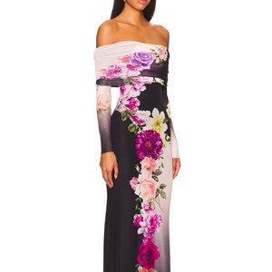 Floral Off-Shoulder Maxi Dress